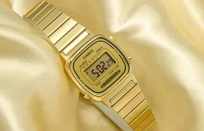 Casio Standard Series Classic Small Cube Retro Waterproof Spring And Summer New Release Watch Gold D