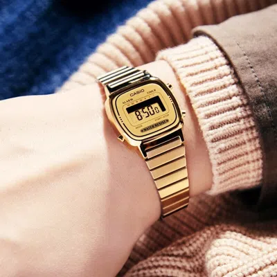 Casio Standard Series Classic Small Cube Retro Waterproof Spring And Summer New Release Watch Gold D