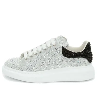 Alexander Mcqueen Crystal-embellished Oversized Sneakers 'silver Black' In Metallic