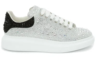 Alexander Mcqueen Crystal-embellished Oversized Sneakers 'silver Black' In Metallic