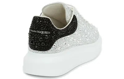 Alexander Mcqueen Crystal-embellished Oversized Sneakers 'silver Black' In Metallic