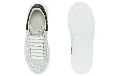Alexander Mcqueen Crystal-embellished Oversized Sneakers 'silver Black' In Metallic