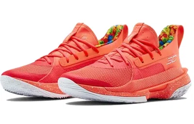 Under Armour X Sour Patch Kids Curry 7 'peach Plasma' In Orange