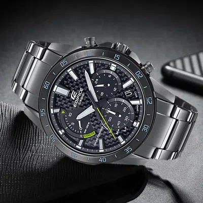 Casio Men's  Edifice Series Minimalistic Casual Watch Business Mens Black Analog In Metallic