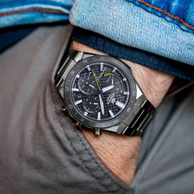 Casio Men's  Edifice Series Minimalistic Casual Watch Business Mens Black Analog In Metallic