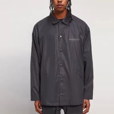 Essentials Fear Of God Ss21 Coach Jacket Black In Gray | ModeSens