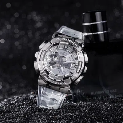 Casio G-shock Analog-digital 'grey White' In Metallic