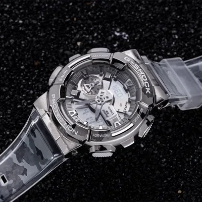 Casio G-shock Analog-digital 'grey White' In Metallic