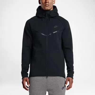 Nike Tech Windrunner Zip Hoodie In Black