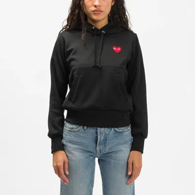 Comme Des Garçons Play (wmns) Comme Des Garcons Play No Zip Hoodie Red Heart Emblem 'black'