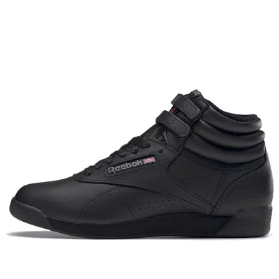 Reebok Big Girls Freestyle Hi Stay-put Closure Casual Sneakers From Finish Line In Black