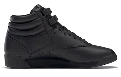Reebok Big Girls Freestyle Hi Stay-put Closure Casual Sneakers From Finish Line In Black