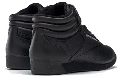 Reebok Big Girls Freestyle Hi Stay-put Closure Casual Sneakers From Finish Line In Black