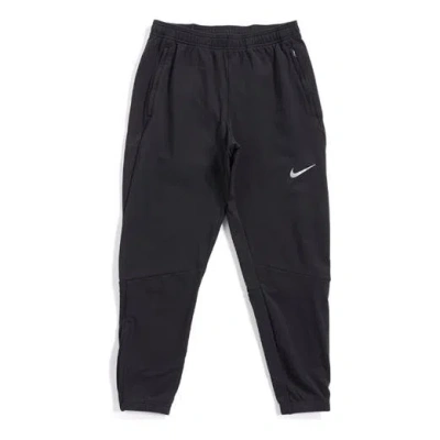 Nike Solo Swoosh Straight-leg Logo-embroidered Cotton-blend Jersey Sweatpants In Black