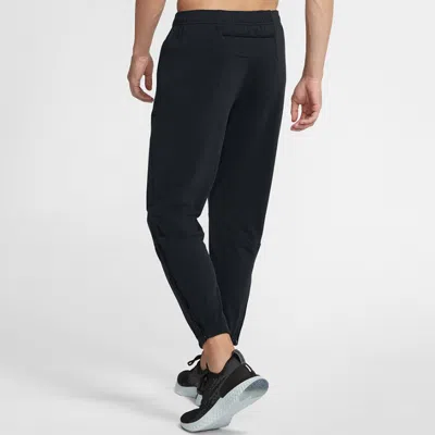 Nike Solo Swoosh Straight-leg Logo-embroidered Cotton-blend Jersey Sweatpants In Black