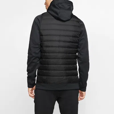 Nike Stay Warm Solid Color Sports Training Hooded Padded Jacket Black