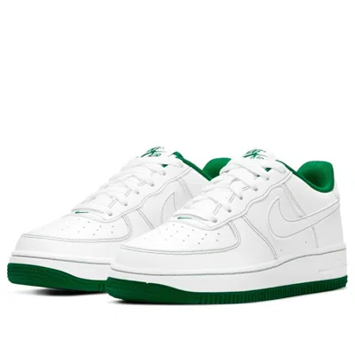Nike (gs)  Air Force 1 '07 Low 'contrast Stitch - White Pine Green' In Multi