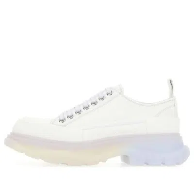 Alexander Mcqueen Chalk Canvas Tread Slick Sneakers In White
