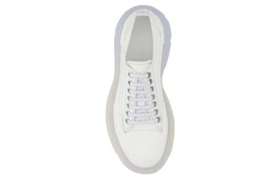 Alexander Mcqueen Chalk Canvas Tread Slick Sneakers In White