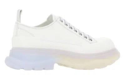Alexander Mcqueen Chalk Canvas Tread Slick Sneakers In White