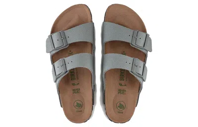 Birkenstock Arizona Vegan Men Textile 'stone Coin' In Gray