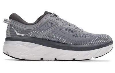 Hoka Bondi 7 Running Shoe In Gray