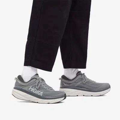 Hoka Bondi 7 Running Shoe In Gray