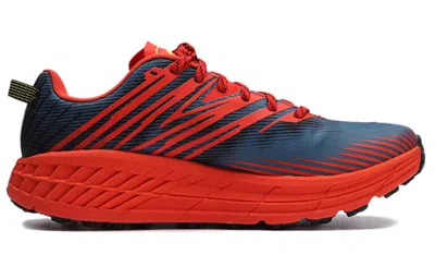 Hoka One One Speedgoat 4 Wide 'fiesta Provincial Blue' In Red