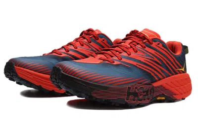 Hoka One One Speedgoat 4 Wide 'fiesta Provincial Blue' In Red