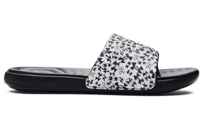 Under Armour Ansa Graphic Slide 'sketch' In Black