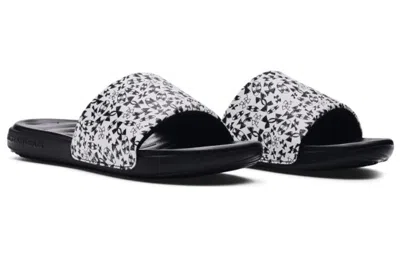 Under Armour Ansa Graphic Slide 'sketch' In Black