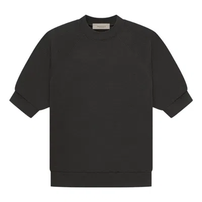 Essentials Fear Of God  Ss23 Ss Waffle Sweatshirt 'off Black'