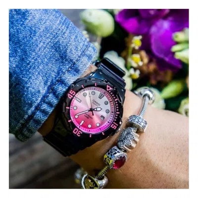 Casio Quartz Waterproof Sports Pink Gradient Pink Analog