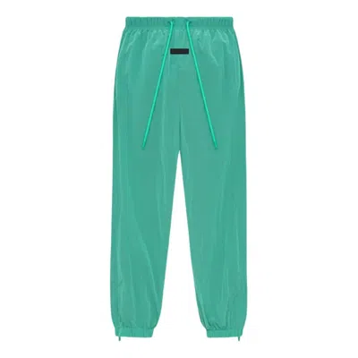 Essentials Fear Of God  Ss24 Crinkle Nylon Track Pants 'mint Leaf' In Green