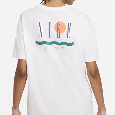 Nike (wmns)  Nsw Tee Boy Vintage Sports Fitness Training Breathable Short Sleeve White T-shirt