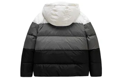 Nike (ps)  Colorblock Chevron Puffer Jacket 'white Grey Black'