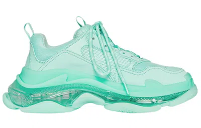 Balenciaga Triple S Sneaker 'clear Sole Mint' In Green