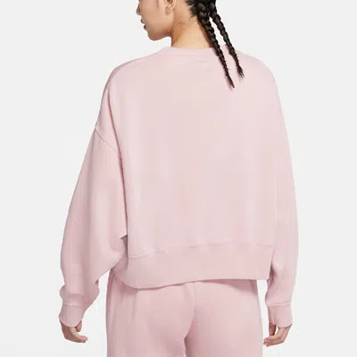 Nike (wmns)  Sportswear Solid Color Fleece Round Neck Pullover Champagne Color Hoodie In Purple