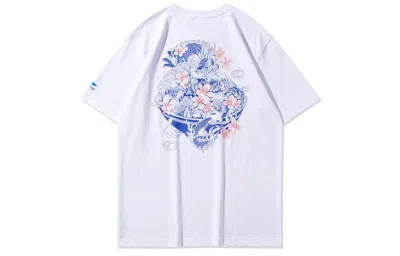 Li-ning Sakura Limited Casual Sports Round Neck Tee 'white Blue'