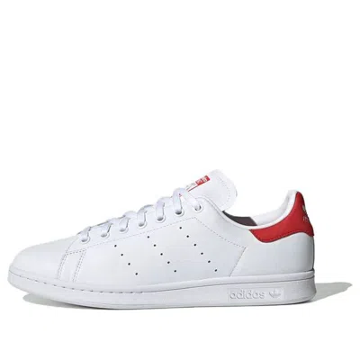 Adidas Originals White & Red Stan Smith Sneakers