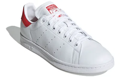 Adidas Originals White & Red Stan Smith Sneakers