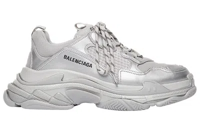 Balenciaga Triple S Sneaker 'silver Metallic' In Gray