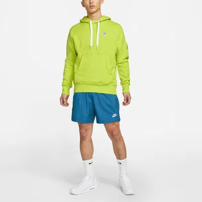 Nike Men's Sportswear Airmoji Ft W Cartoon Patch Sports Hooded Pullover For Green