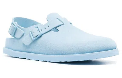 Birkenstock 1774 Iii Tokio Suede Slippers In Blue