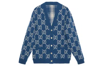 Gucci Reversible Checked Wool Cardigan