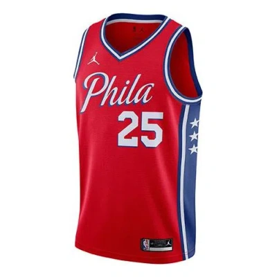 Air Jordan Basketball Vest Jersey Sw Fan Edition 2020 Season Philadelphia 76ers Simmons 2 No. 5 Larg In Red