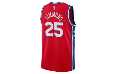 Air Jordan Basketball Vest Jersey Sw Fan Edition 2020 Season Philadelphia 76ers Simmons 2 No. 5 Larg In Red