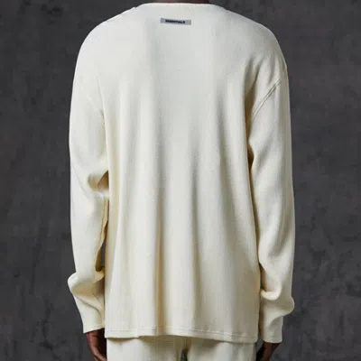 Essentials Fear Of God  Fw20 Thermal Long Sleeve Henley Tee 'cream'