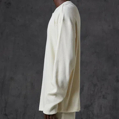 Essentials Fear Of God  Fw20 Thermal Long Sleeve Henley Tee 'cream'