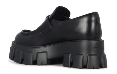 Prada Monolith Loafers In Black